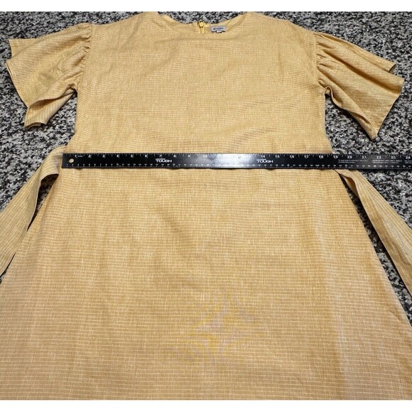 Cremieux Womens Yellow Gold Linen Blend Short Sleeve Summer Dress Size 2 - Picture 9 of 13